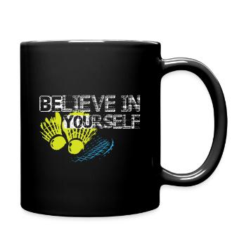 Badminton - Tasse einfarbig - Schwarz - Rechts