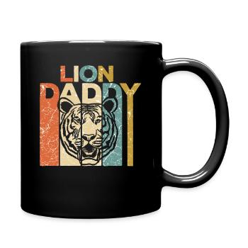 Lion père amour paternel - Mug uni - noir - Droite