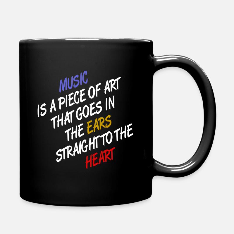 Musik, Kunst - Tasse einfarbig - Schwarz