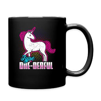 Diabète diabétique de type 1 licorne insuline - Mug uni - noir - Droite