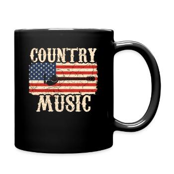 Country music guitar - Full Colour Mug - black - Right