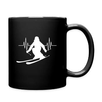 Sports de ski - Mug uni - noir - Droite