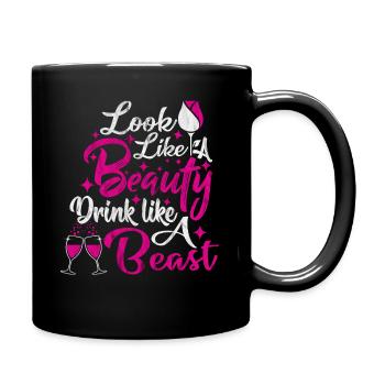 Hen party bride bachelorette party - Full Colour Mug - black - Right