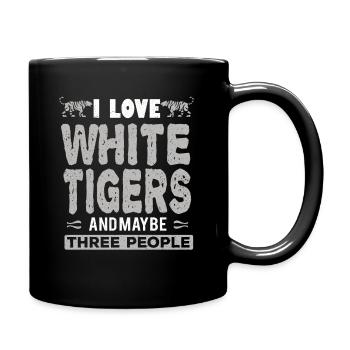 Tigre blanc Weißer Tiger - Mug uni - noir - Droite