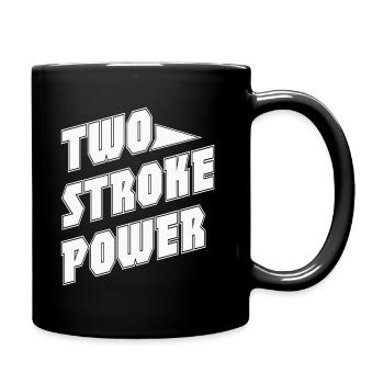 Motorcycle "Two stroke power" - Full Colour Mug - black - Right