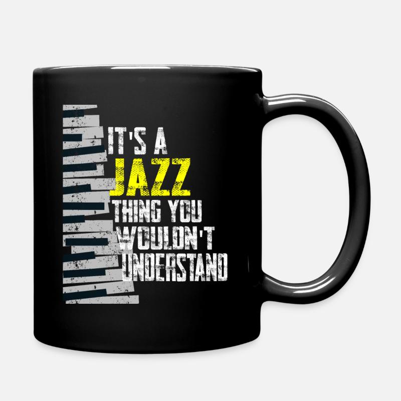 Piano Jazz Musik Instrument - Tasse einfarbig - Schwarz