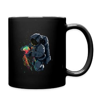 Astronaute avec méduse - Mug uni - noir - Droite