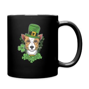 Irish Dog | Sweet dog St. Patrick's Day - Full Colour Mug - black - Right