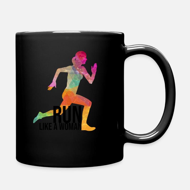 Courir comme une femme - Mug uni - noir