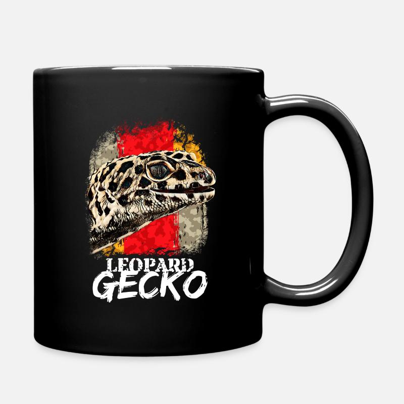 Leopardgecko - Tasse einfarbig - Schwarz