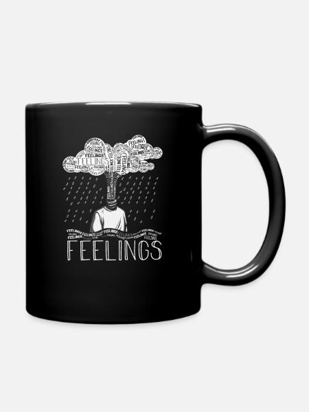 Ununterbrochen regnende Gefühle kopfloser Surrealist - Tasse einfarbig - Schwarz
