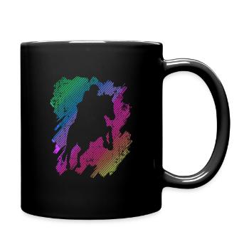 Reterin horse pony equestrian farm - Full Colour Mug - black - Right