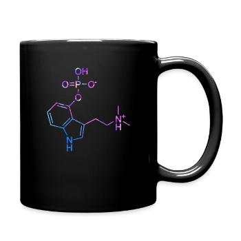 Psilocybin Magic Shrooms Chemie Molekül - Tasse einfarbig - Schwarz - Rechts