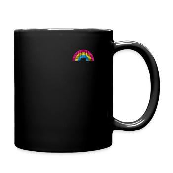 Pansexual Rainbow print LGBTQ Pride Gift Idea - Full Colour Mug - black - Right