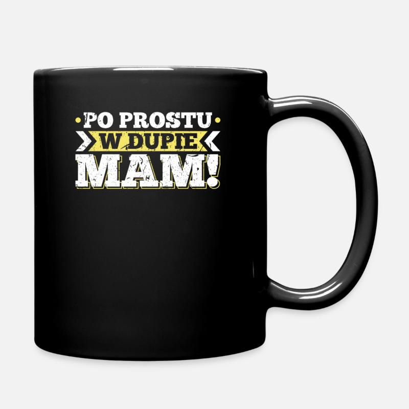 Polnischer Spruch fluchen Polen Polska polnisch - Tasse einfarbig - Schwarz