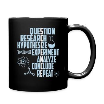 Science - Wissenschaft Physik Biologie Nerd Geek - Tasse einfarbig - Schwarz - Rechts