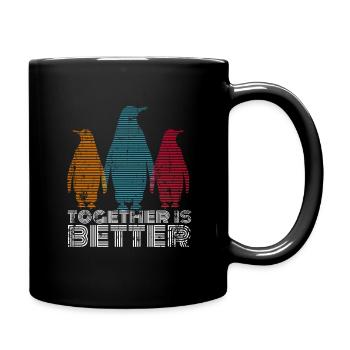 Penguin gang - Full Colour Mug - black - Right