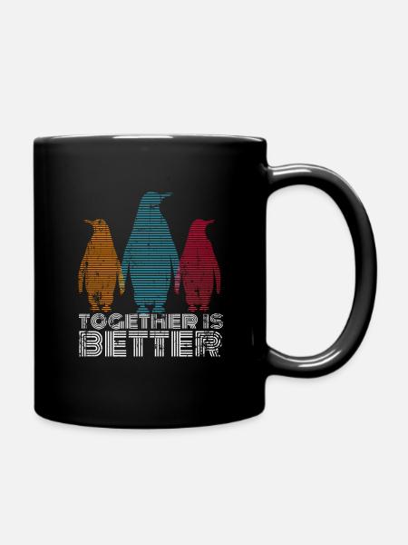 Pinguin Bande - Tasse einfarbig - Schwarz