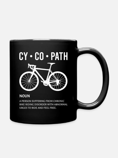 Cycopath bike funny Definitoion - Full Colour Mug - black