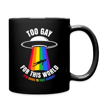 Gay Pride Gay Alien UFO Space Planet - Mug uni - noir - Droite