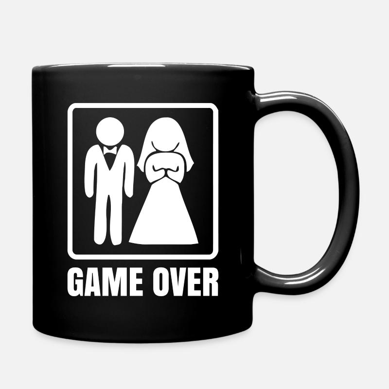 Game Over Wedding Marriage Marry Fun - Full Colour Mug - black