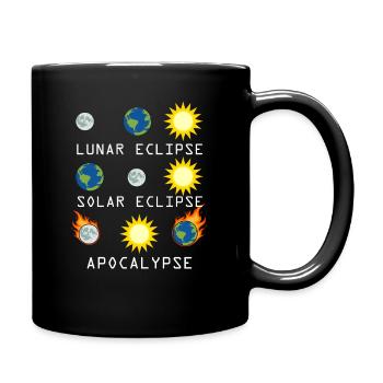 Mondsonnenfinsternis und Apokalypse Funny Science - Tasse einfarbig - Schwarz - Rechts