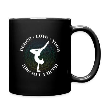 Yoga Hobby Sport Gift - Full Colour Mug - black - Right