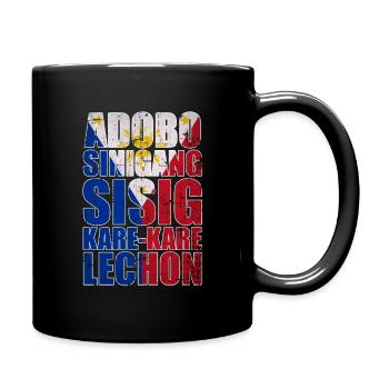 Philippinen Küche - Tasse einfarbig - Schwarz - Rechts
