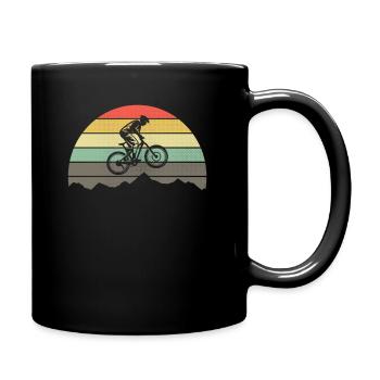 Vélo de montagne VTT Vélo Rétro Vintage Montagnes Vélo - Mug uni - noir - Droite