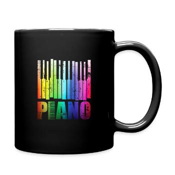 piano - Mug uni - noir - Droite