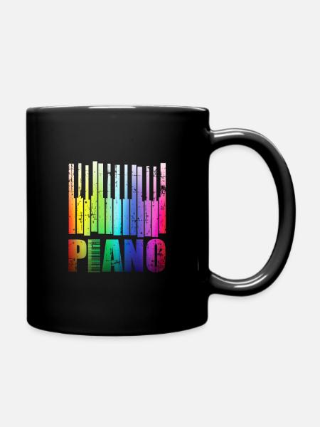piano - Mug uni - noir