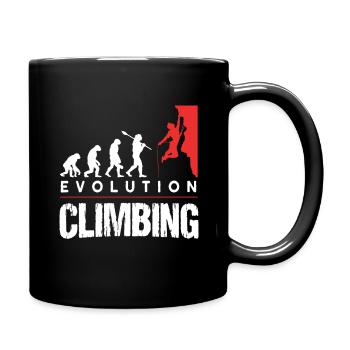 Climbing Evolution Klettern Boulderer - Tasse einfarbig - Schwarz - Rechts