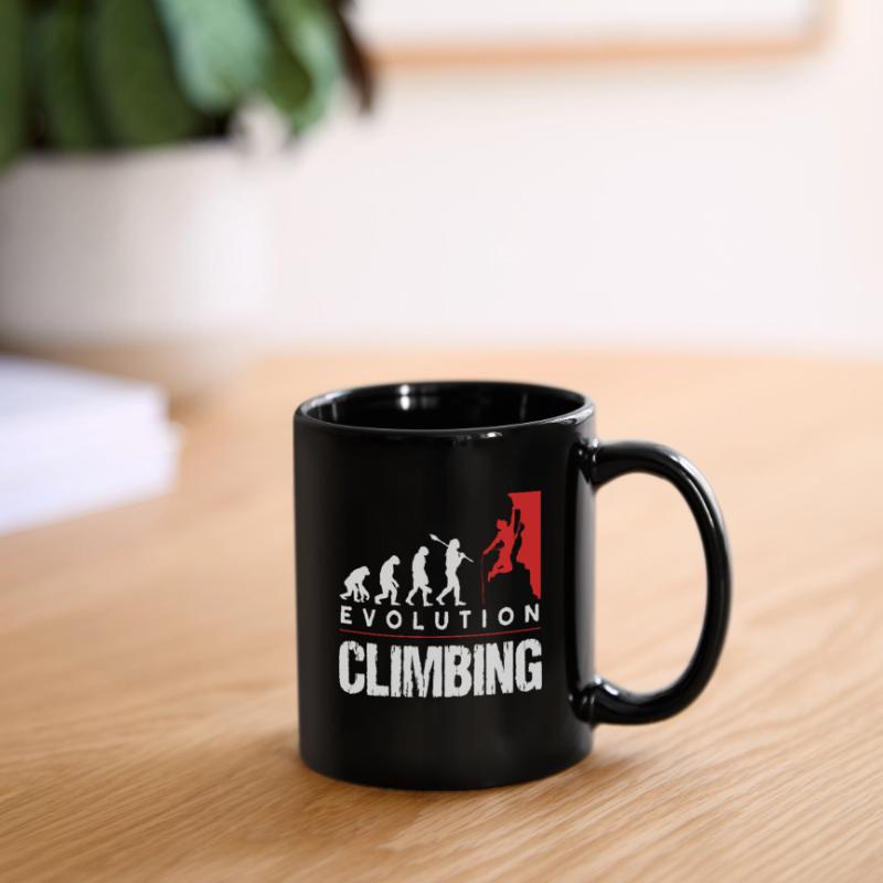 Climbing Evolution Climbing Boulderer Full Colour Mug