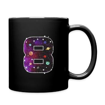 Astronaut 8th birthday - Full Colour Mug - black - Right