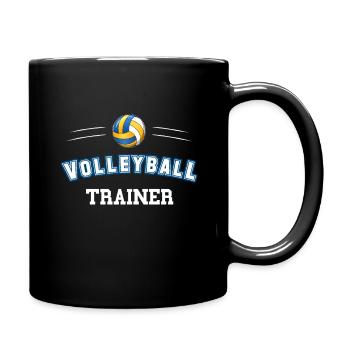 Volleyball Trainer Geschenk. - Tasse einfarbig - Schwarz - Rechts