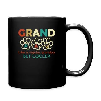 Grand Paw Dog Lover Grandpaw Grandpa - Full Colour Mug - black - Right