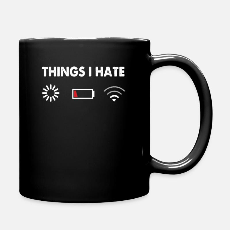 Things I Hate TShirt Programmer Gamer - Full Colour Mug - black