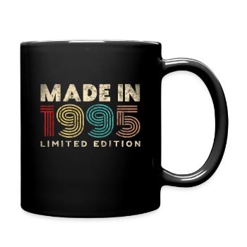Fabriqué en vintage 1995 cadeau d’anniversaire 27 ans - Mug uni - noir - Droite