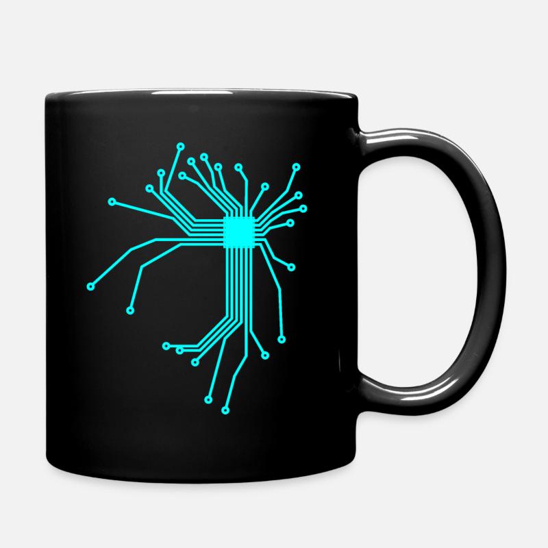 Platine Cpu Technik Muster Design Shirt Geschenk - Tasse einfarbig - Schwarz