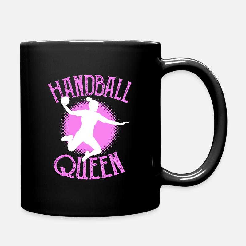 Handball Mädchen Königin Sport - Tasse einfarbig - Schwarz