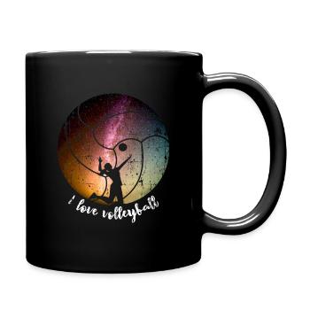 Volley-ball servir - Mug uni - noir - Droite
