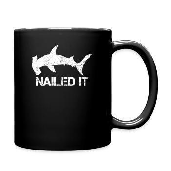 Nailed It Hammerhead Shark Tee - Funny Shark - Mug uni - noir - Droite