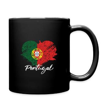 Portugal coeur amour patrie - Mug uni - noir - Droite