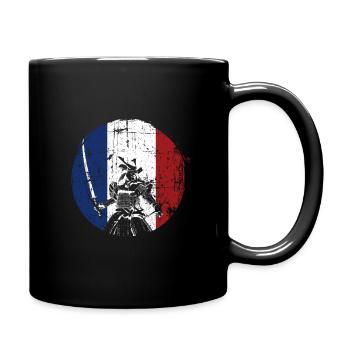 Samurai France guerrier - Mug uni - noir - Droite