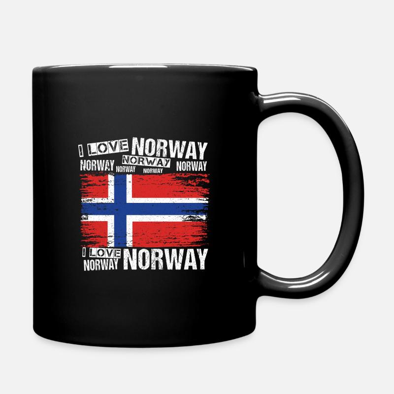 Ich Liebe Norwegen - Tasse einfarbig - Schwarz