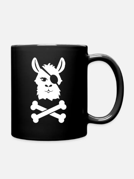 Parlez comme un jour de pirate T-shirt Lama Alpaca Shirt - Mug uni - noir