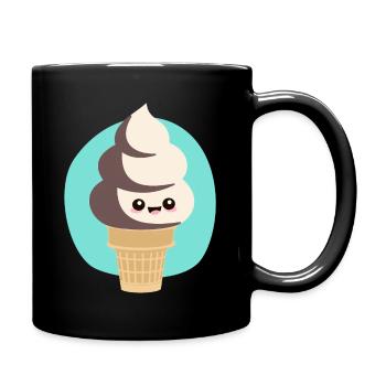 süßes Softeis Sommer Kawaii - Tasse einfarbig - Schwarz - Rechts