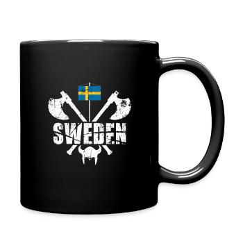 Suède Viking cadeau - Mug uni - noir - Droite