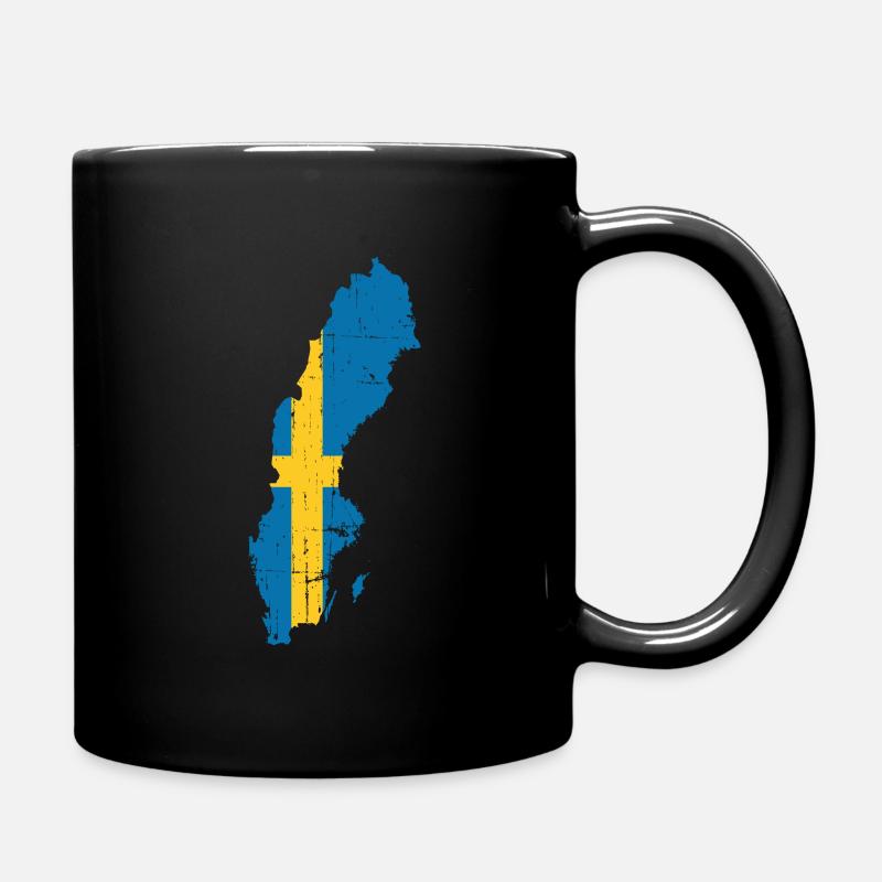 Schweden Flagge Land - Tasse einfarbig - Schwarz