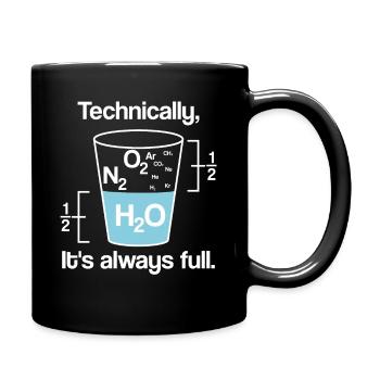 Le verre est toujours plein de drôles de chimie - Mug uni - noir - Droite